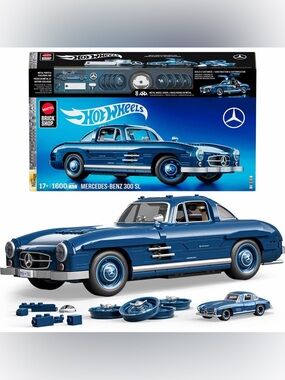 Hot Wheels x Mercedes-Benz 300 SL Building Set – 1600PCS Premium Mode